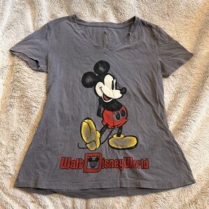 Disney Gray Mickey Mouse Women's Top